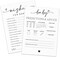 30 Pcs Baby Shower Game Cards - Predictions & Advice Wishes - Minimalism Double-Sided Game Baby Gender Reveal